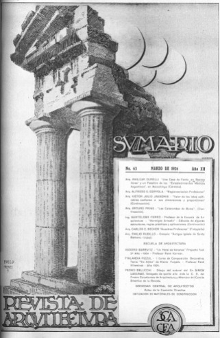 Filandia Pizzul 1926, sumario revista arquitectura 63